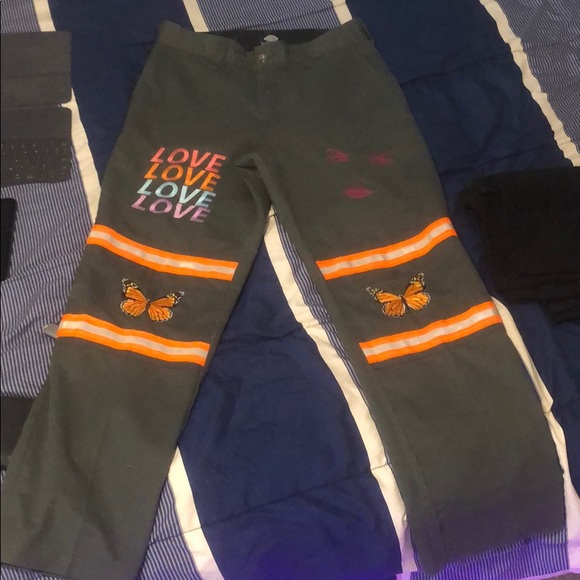 Custom Dark Green Double Knee Dickies 